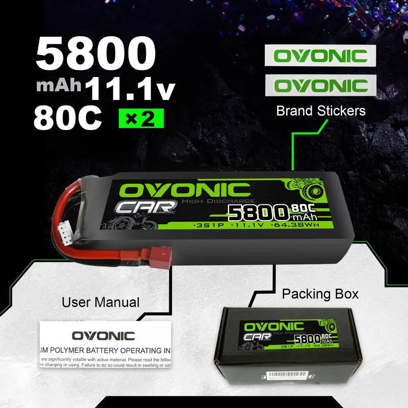 Ovonic 3S 5800mAh 11,1V 80C DEAN (2 St.)
