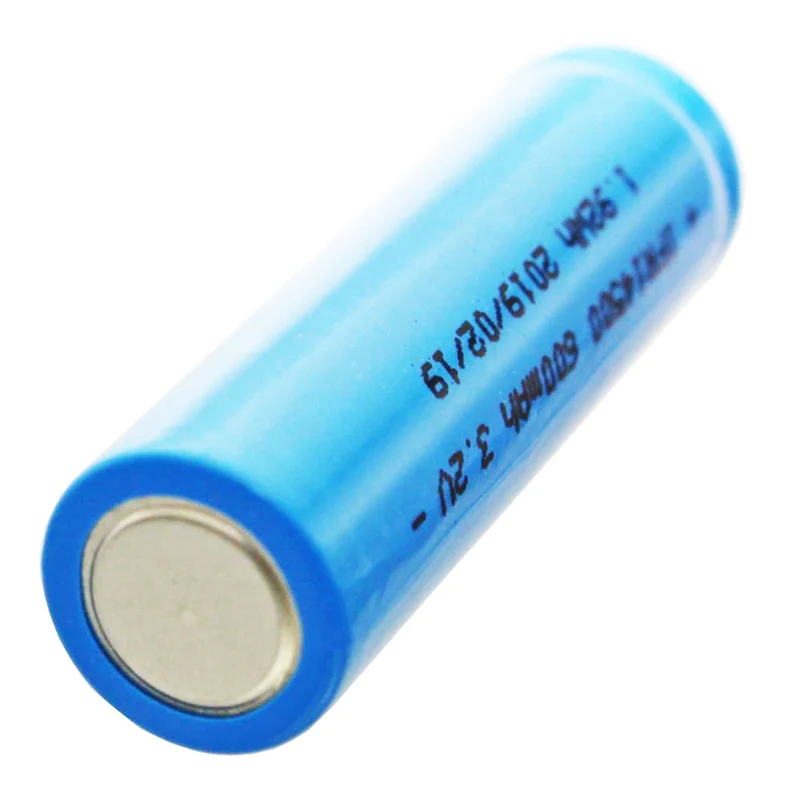 AccuCell 3,2V Solar Akku Lithium IFR 14500 AA 600mAh LiFePo4 Akku Flat Top ungeschützt