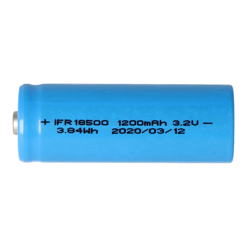 EIZfan IFR 18500 1200mAh 3,2V LiFePo4 Akku Button Top mit Kopf ungeschützt