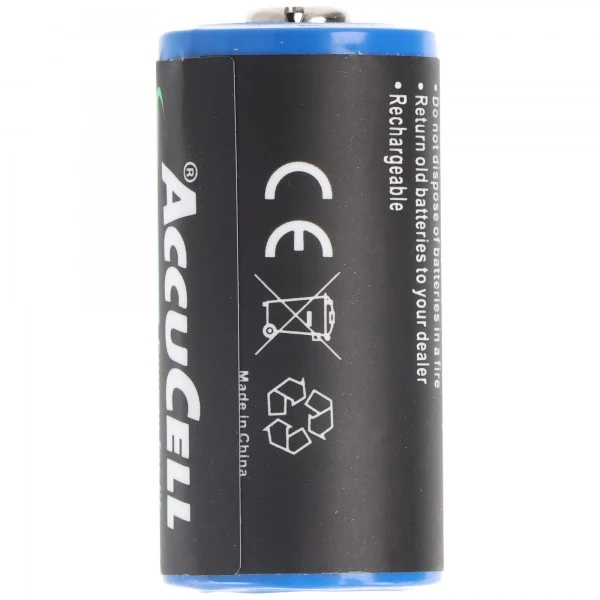 AccuCell CR123A LiFePo4 Akku CR-123 3V für Photo und den universellen Einsatz, jedoch nicht geeignet für Überwachungskamera und Hochstrom