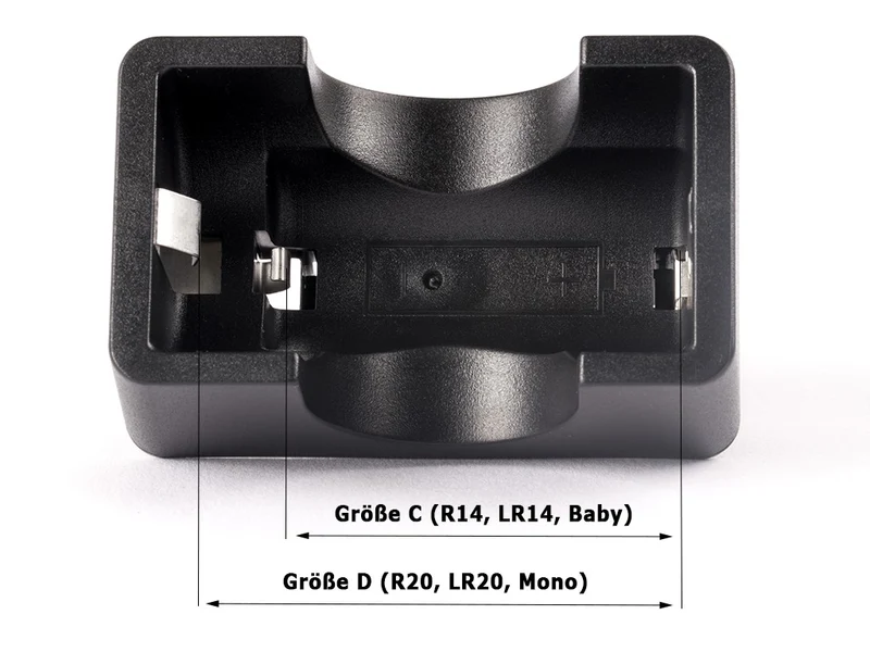 Opus Ladegeräte Adapter für C (R14, LR14) und D (R20, LR20) Akkus