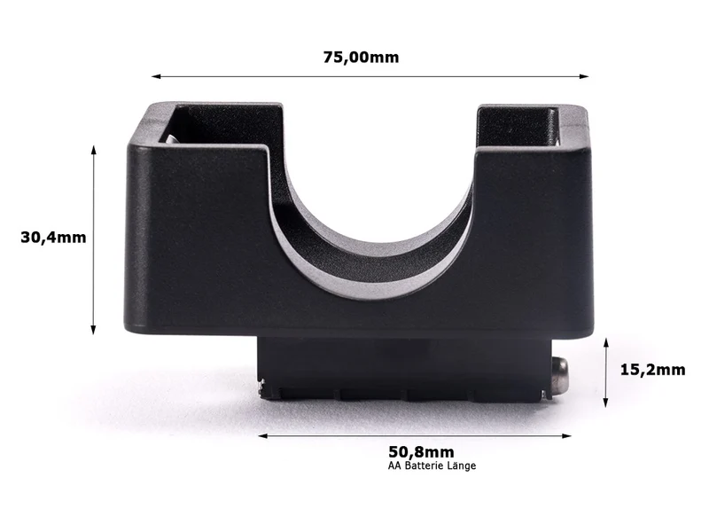 Opus Ladegeräte Adapter für C (R14, LR14) und D (R20, LR20) Akkus