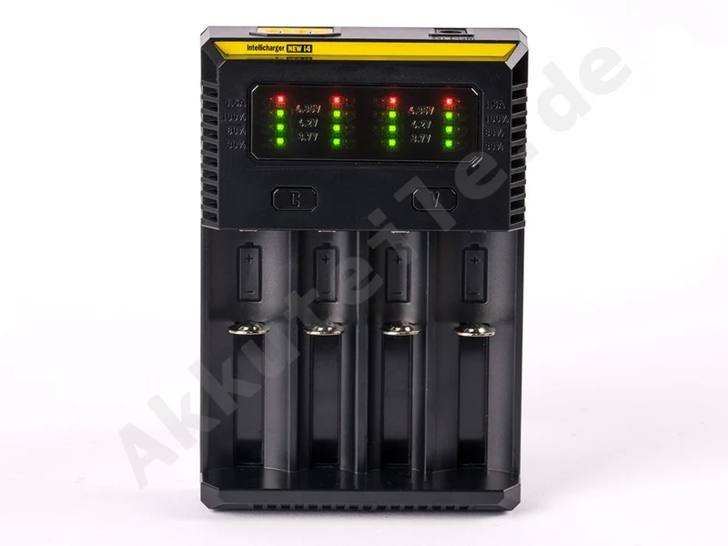 Nitecore Sysmax NEW i4 - intelligentes Ladegerät für Li-Ion, LiFePo4 und Ni-MH Akkus