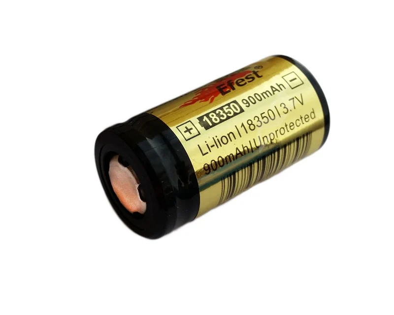 Efest 18350 Gold 900mAh ungeschützt (Pluspol flach)