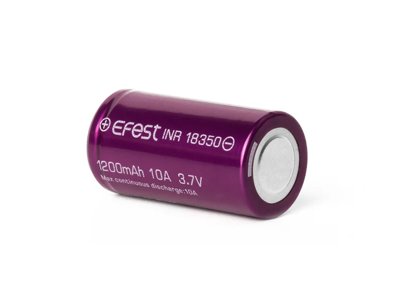 Efest IMR18350 - 1200mAh 3,6V - 3,7V Li-Ion-Akku max. 10A (15A) (Pluspol flach)