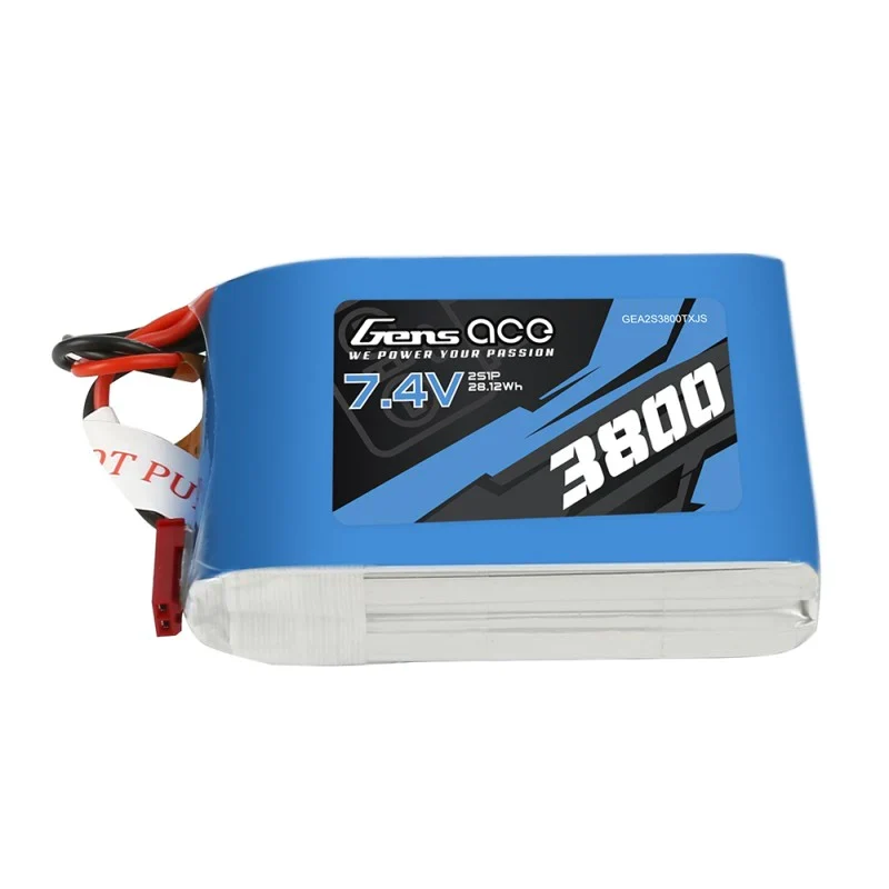 Gens Ace 3800 mAh 7,4 V 2S1P TX Lipo-Akkupack mit JST-SYP-Stecker
