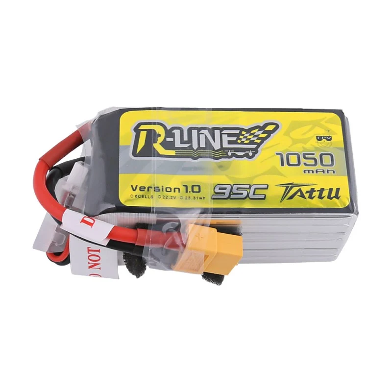 Tattu R-Line 6S 1050mAh 95C 22,2V 6S1P Lipo XT60