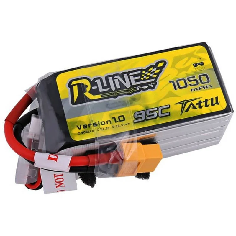 Tattu R-Line 6S 1050mAh 95C 22,2V 6S1P Lipo XT60