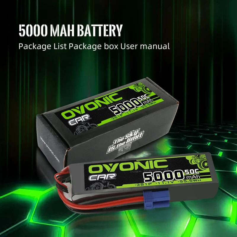 Ovonic 3S 5000mAh 50C 11,1V LiPo EC5 (2 St.)