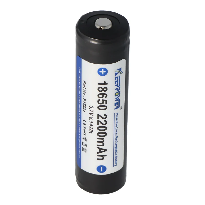 Keeppower 18650 2200mAh 3,7V Li-Ion Akku geschützt