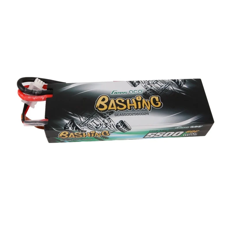 Gens Ace 5500mAh 7.4V 2S1P 60C Auto Lipo Akku Hardcase T-Stecker