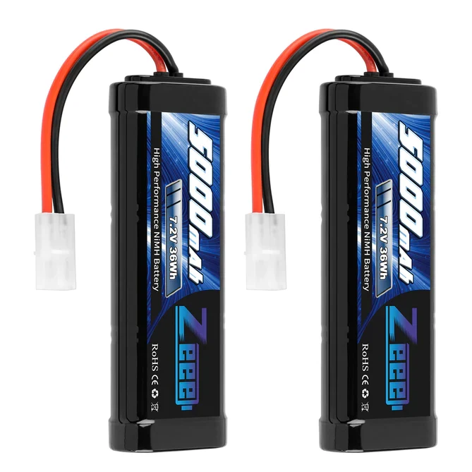 Zeee 7.2V 5000mAh NiMH-Akku Tamiya-Stecker 6-Zellen-Akku (2 Stück)