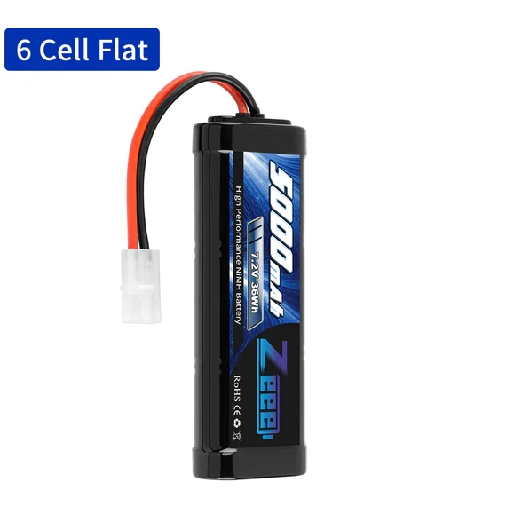 Zeee 7.2V 5000mAh NiMH-Akku Tamiya-Stecker 6-Zellen-Akku (2 Stück)