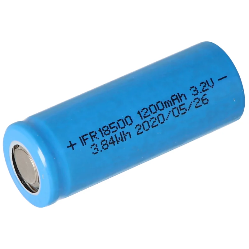 EIZfan IFR 18500 1200mAh 3,2V LiFePo4 Akku Flat Top ohne Kopf ungeschützt