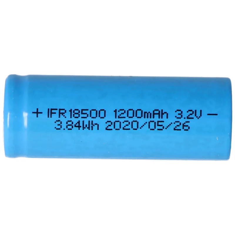 EIZfan IFR 18500 1200mAh 3,2V LiFePo4 Akku Flat Top ohne Kopf ungeschützt