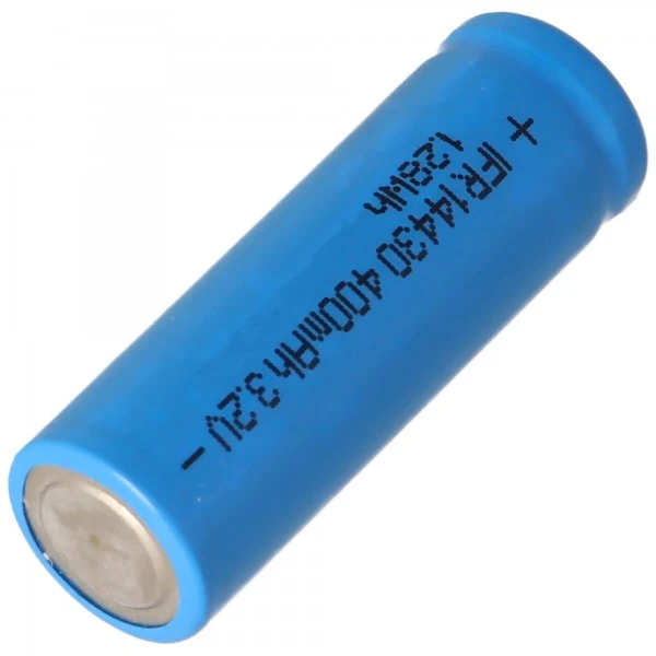 AccuCell IFR 14430 400mAh 3,2V LiFePo4 Akku mit Kopf