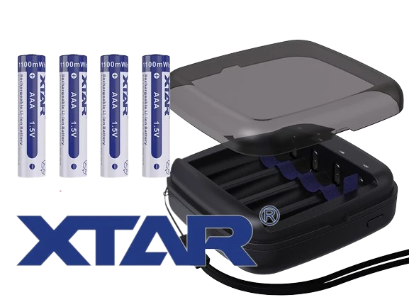Xtar BC4 – Ladegerät + 4x AAA (Micro) LR03 1,5V Li-Ion Akkus
