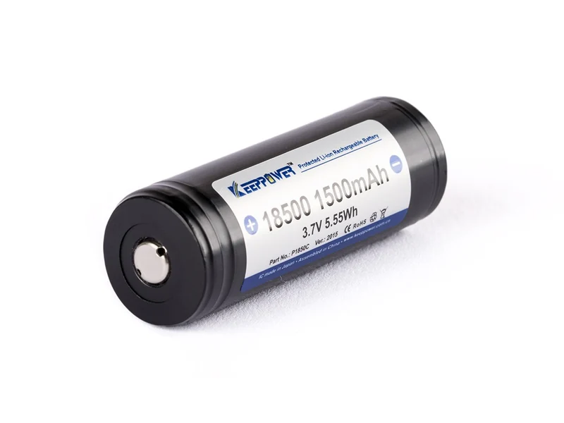 Keeppower 18500 - 1500mAh, 3,6V - 3,7V Li-Ionen-Akku geschützt