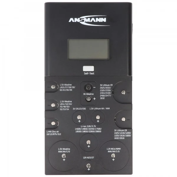 Ansmann Batterie Tester ENERGY CHECK LCD für Alkaline NiMH Lithium Li-ion Hörgeräte-Zellen Schnelltest