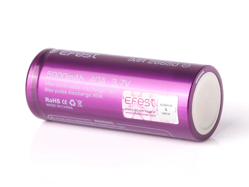 Efest Purple IMR26650 5000mAh, 3,6V - 3,7V, Li-Ion-Akku