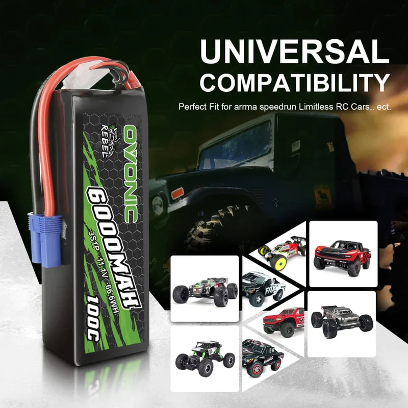 Ovonic Rebel 3S 6000mAh 100C 11,1 V EC5-Stecker