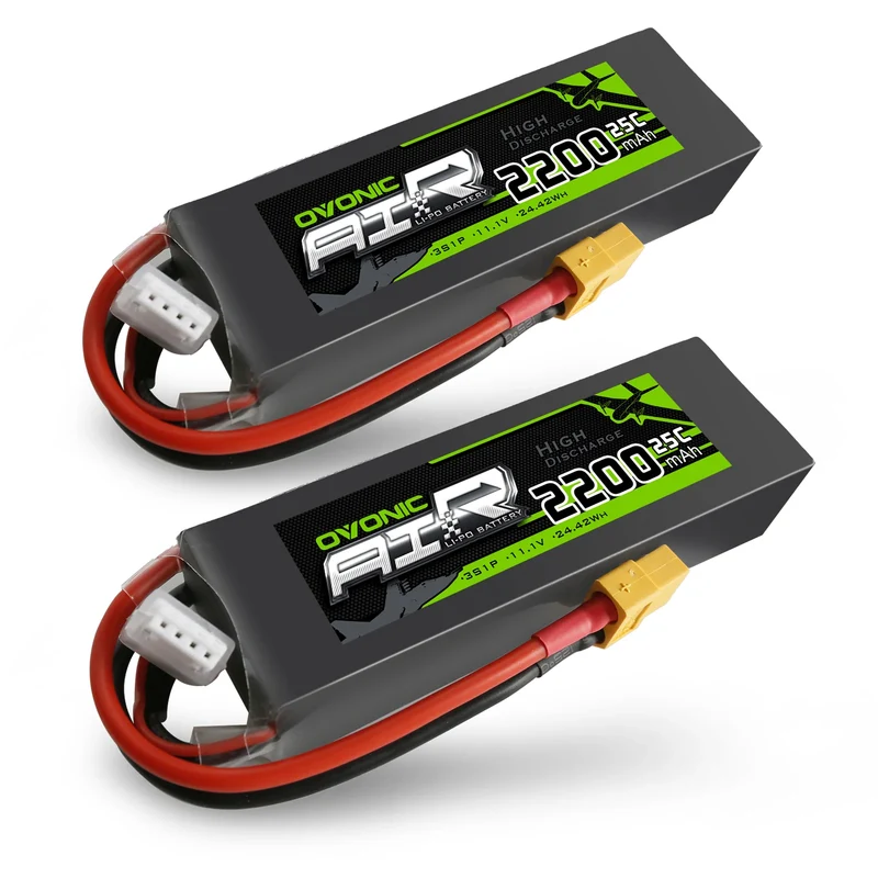 Ovonic 3S 2200mAh 25C 11,1 V Lipo-Akku mit XT60 für Freewing Dynam (4 St.)
