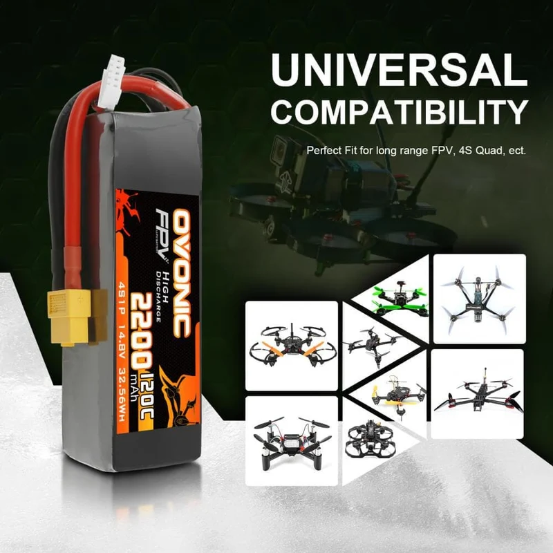 Ovonic 4S 2200mAh 120C 14,8V XT60 LiPo Akku (2 St.)