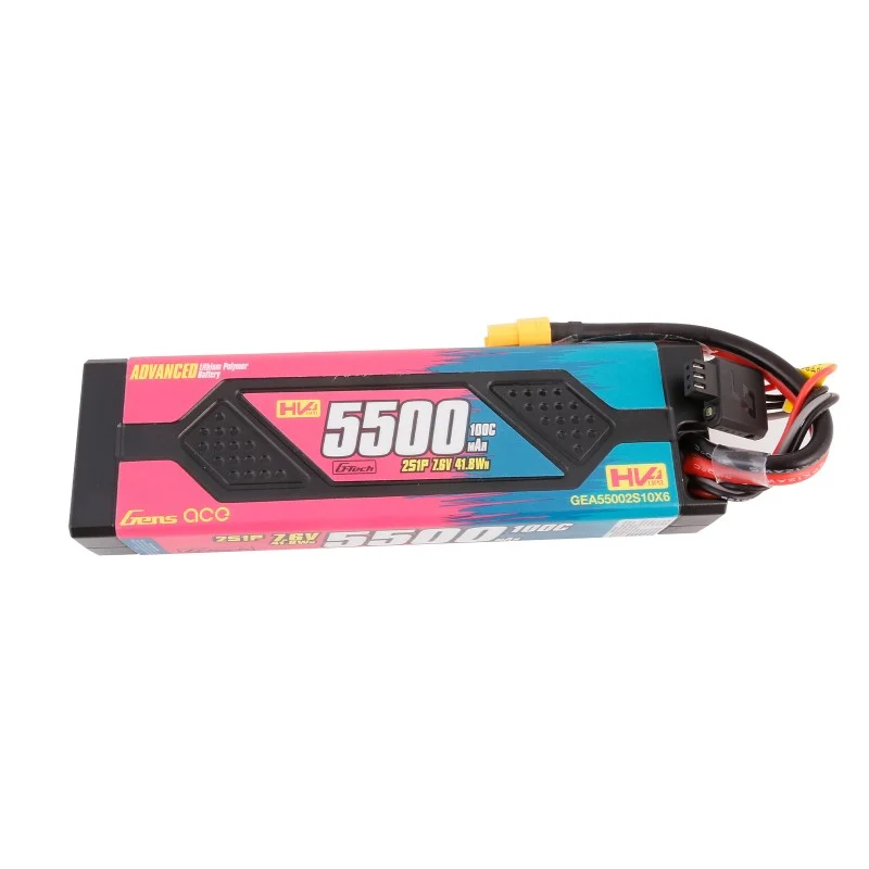 Gens Ace Advanced 5500mAh 7,6V 100C 2S1P HardCase Lipo Akku XT60