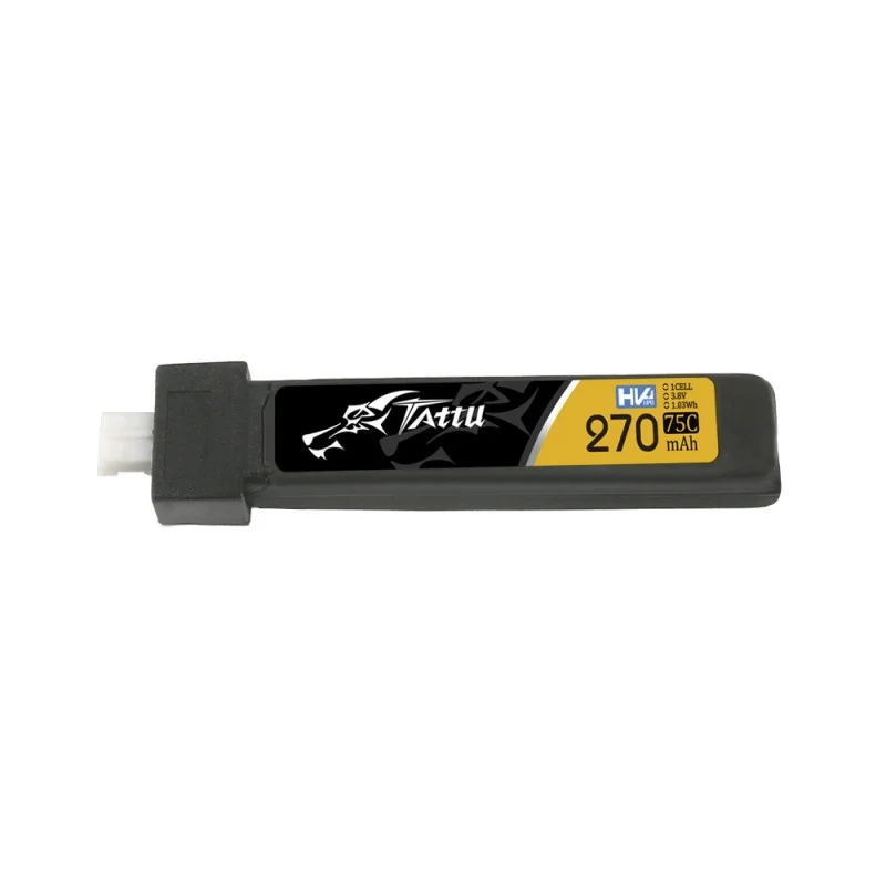 Tattu 270mAh 3.8V 75C 1S1P HV Lipo Akkupack mit JST-PHR 2.0 Stecker (5 Stück)