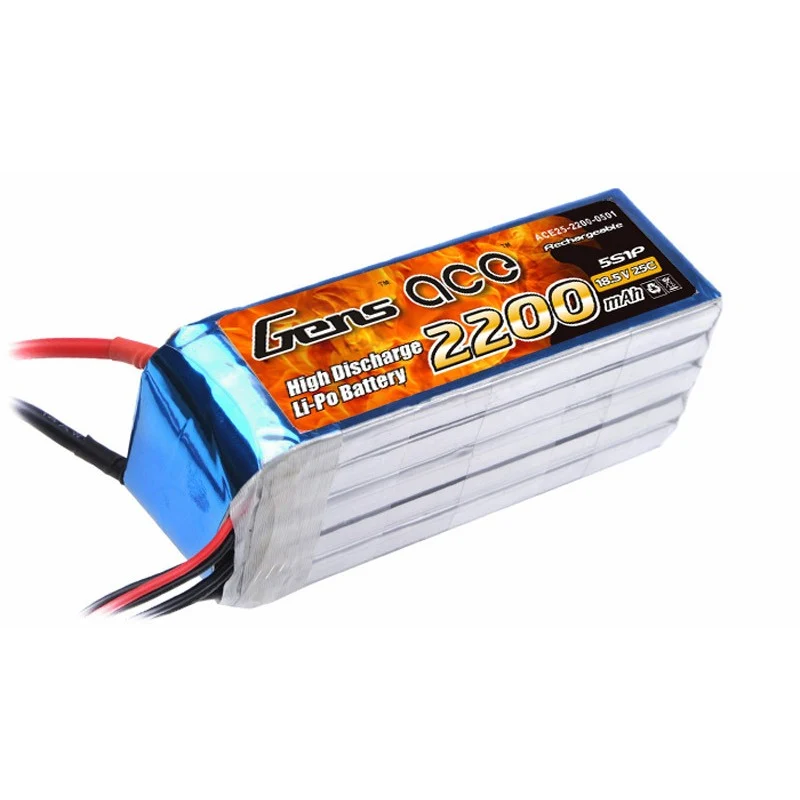 Gens Ace 2200mAh 18,5V 25C 5S1P Lipo-Akkupack