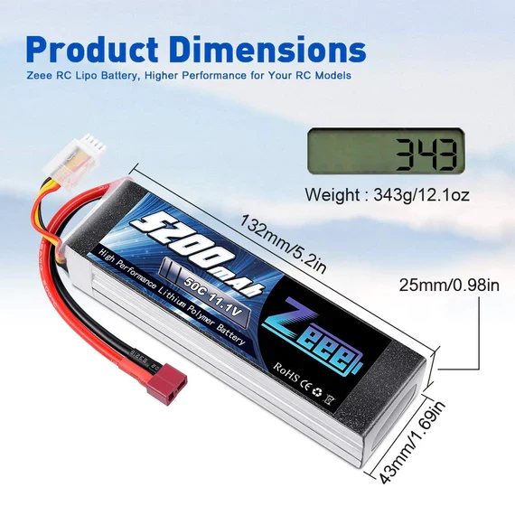 Zeee 3S 5200mAh 11,1V 50C Deans