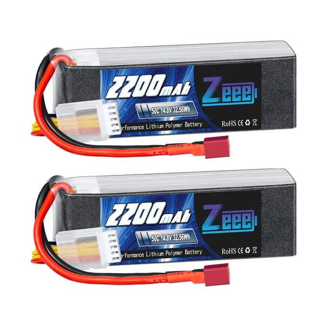 Zeee 4S 2200mAh 14.8V 50C Dean Lipo Akku (2 Stück)