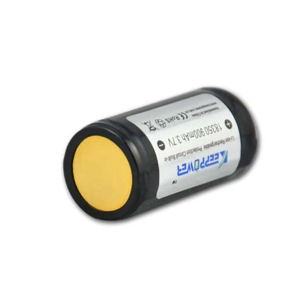 Keeppower 18350 - 900mAh, 3,7V Li-Ion-Akku PCB geschützt
