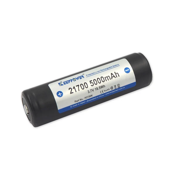 Keeppower 21700 - 5000mAh, 3,6V - 3,7V Li-Ion-Akku PCB geschützt