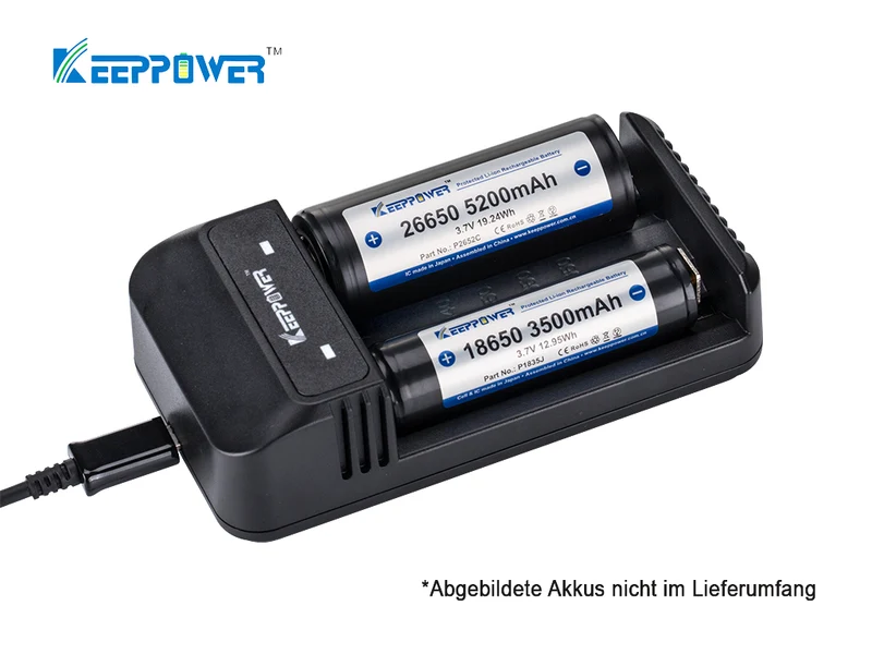 Keeppower C2 Ladegerät für Lithium-Ionen-Akkus