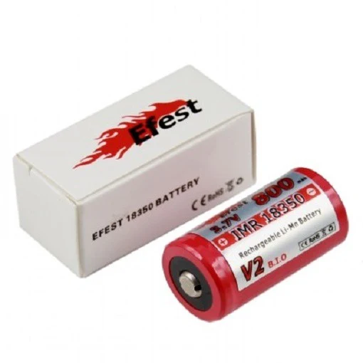 Efest IMR 18350 V2 - 800mAh 3,7V (Pluspol erhöht)