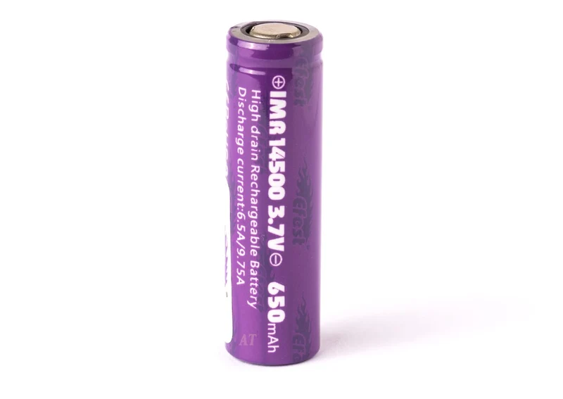 Efest IMR 14500 - 650mAh 3,6V - 3,7V Li-Ion-Akku (Pluspol flach)