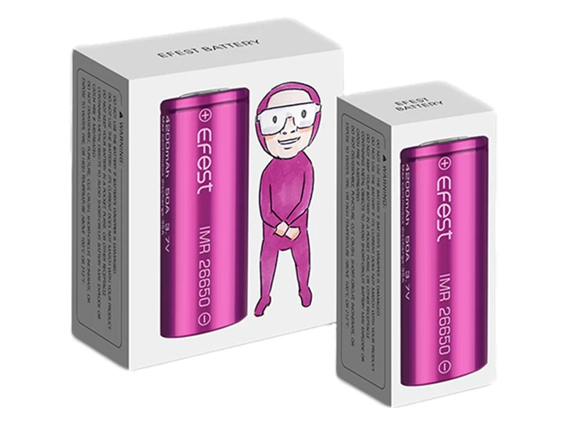 Efest Purple IMR26650 mit 4200mAh, 3,7V, Li-Ion-Akku (High Drain)