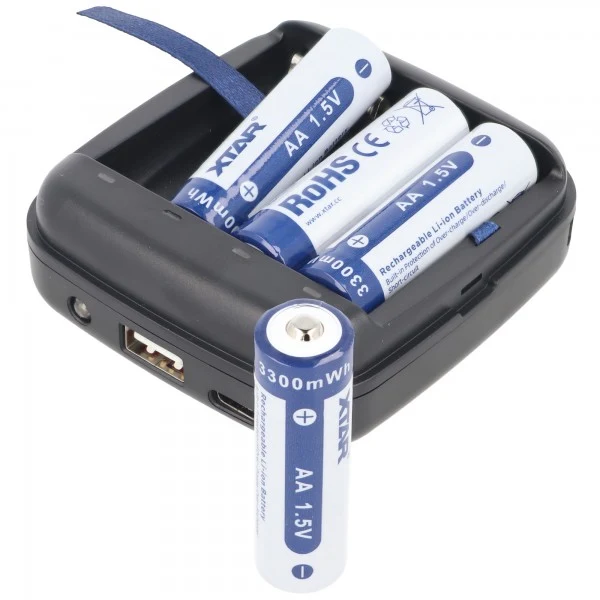 XTAR BC4 Schnell-Ladegerät 1.5V Li-Ion NiMH 1,2V Akkus AA AAA