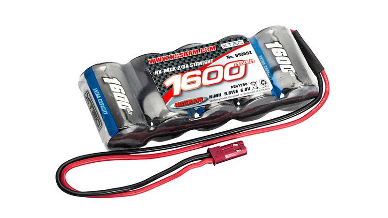 NOSRAM XTEC RX-pack Straight 2/3A NiMH BEC 6.0V 1600mAh