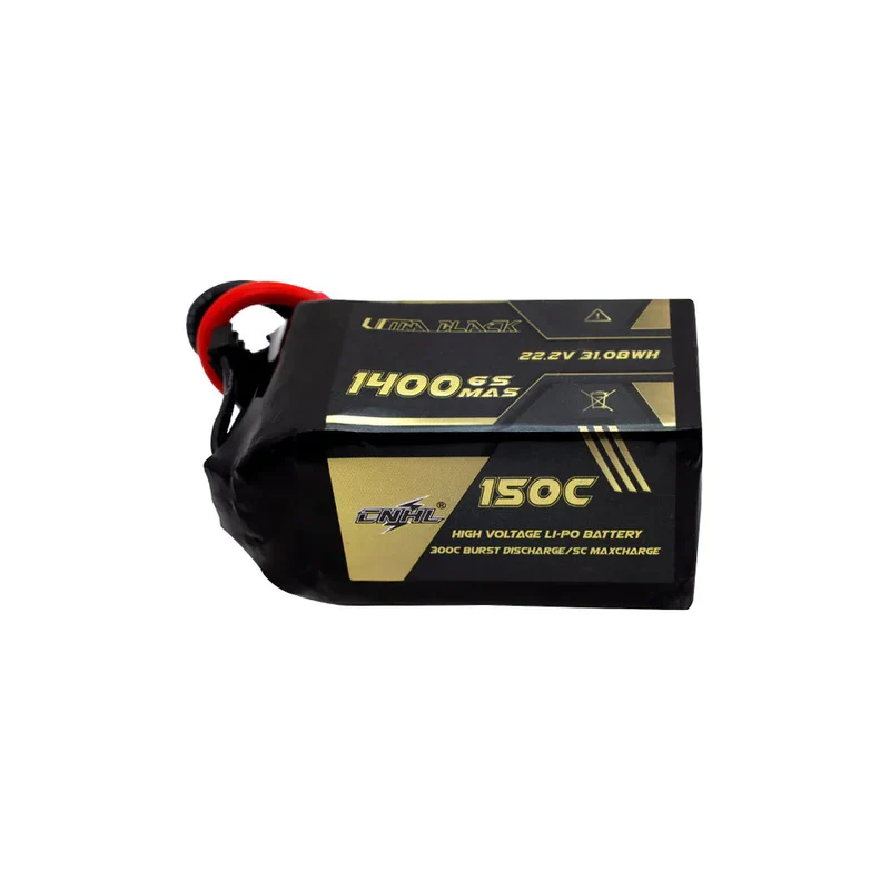 CNHL Ultra Black 6S 1400mAh 22,2V 150C Lipo-Akku XT60-Stecker