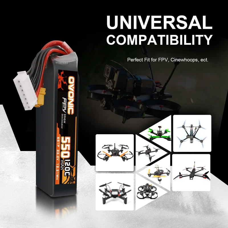 Ovonic 3S 550mAh 130C 11,1V XT30 LiPo Akku (4 St.)