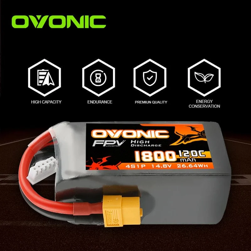Ovonic 4S 1800mAh 120C 14,8V XT60 LiPo Akku (2 St.)