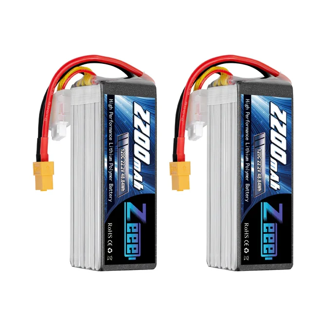 Zeee 6S 2200mAh 22.2V 120C XT60 Lipo Akku (2 Stück)