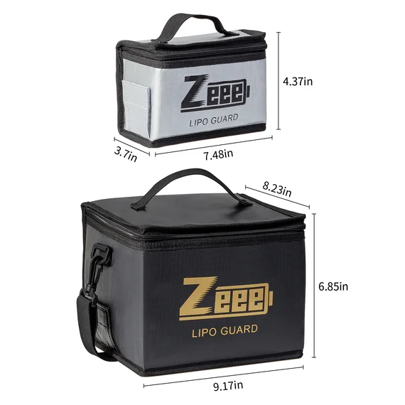 Zeee Akku Safe Bag Lipo Battery Storage Guard Safe Pouch (2 Stück)