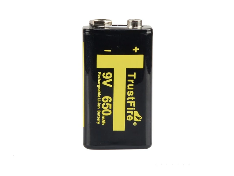 Trustfire 9V-Block 6LR61 6F22 650mAh BMS geschützt