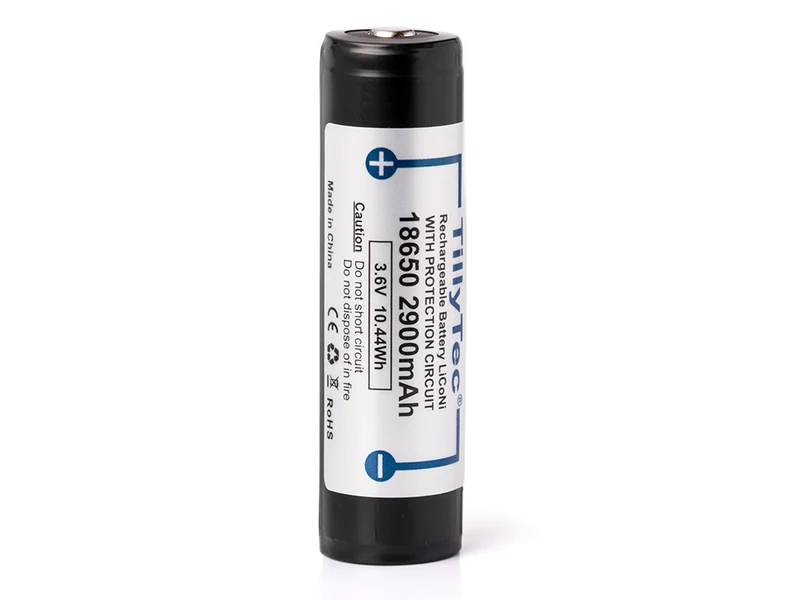 TillyTec 18650 - 2900mAh, 3,6 V - 3,7 V Li-Ionen-Akku mit PCB Schutzelektronik