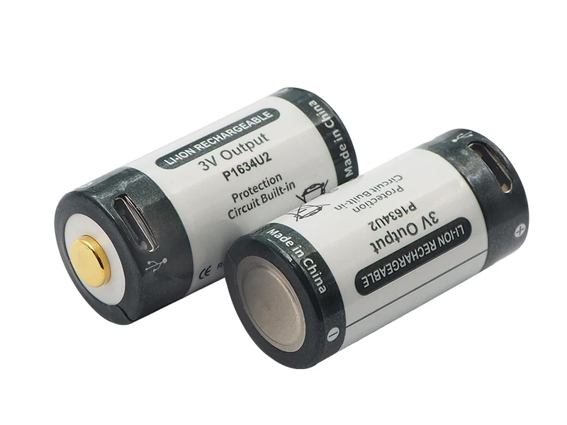 Keeppower RCR123A - 3V - 1000mAh Lithium Ionen Akku (Wiederaufladbar über micro USB)