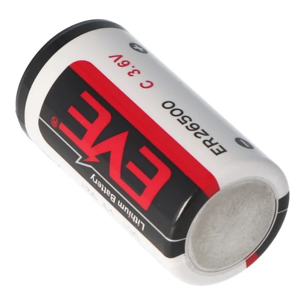 EVE ER26500 Lithium Batterie C Size Bobbin ER 26500, 3,6 Volt 8500mAh mit schmalem Pluspol min. 0,3mm, max. 0,5mm