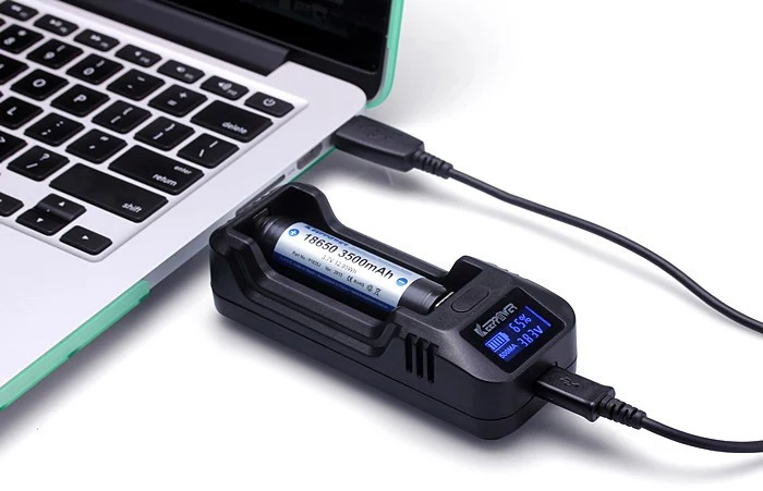 Keeppower L1 - V2 intelligentes LCD-Ladegerät für Li-Ion-Akkus